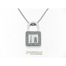 Salvini collana lucchetto in oro bianco e diamanti ct.0,17 Ref. 20021401